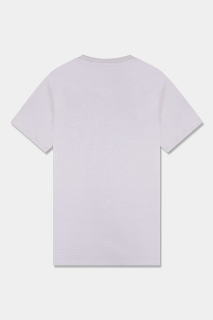 Unisex cotton t-shirt in raw natural with a comfortable fit, featuring PLUS logo perfect for casual wear