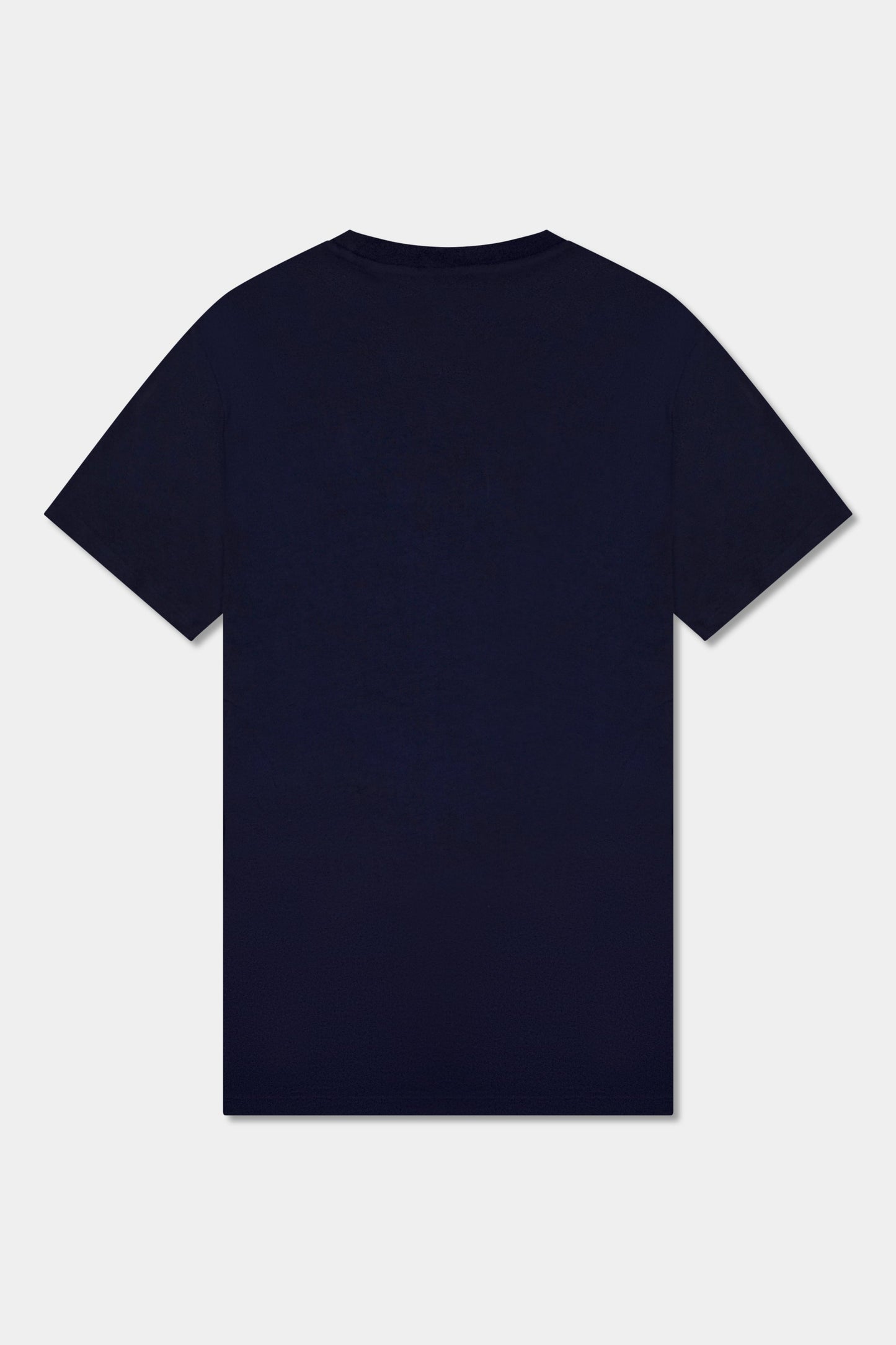 Unisex cotton t-shirt in navy blue with a comfortable fit, featuring PLUS logo perfect for casual wear