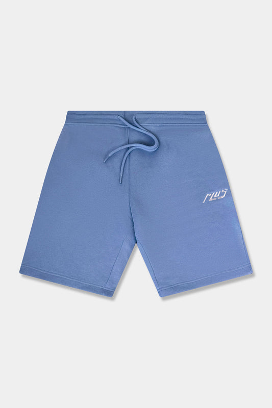Stylish cotton blend shorts in baby blue with deep side pockets and a relaxed fit, perfect for summer days, beach outings, and everyday comfort
