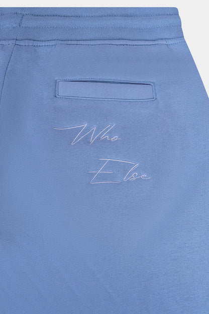 Stylish cotton blend shorts in baby blue with deep side pockets and a relaxed fit, perfect for summer days, beach outings, and everyday comfort
