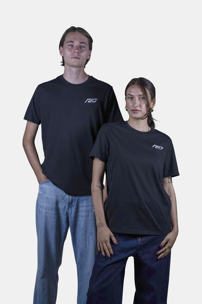 Unisex cotton t-shirt in black with a comfortable fit, featuring Who Else logo  on the back perfect for casual wear