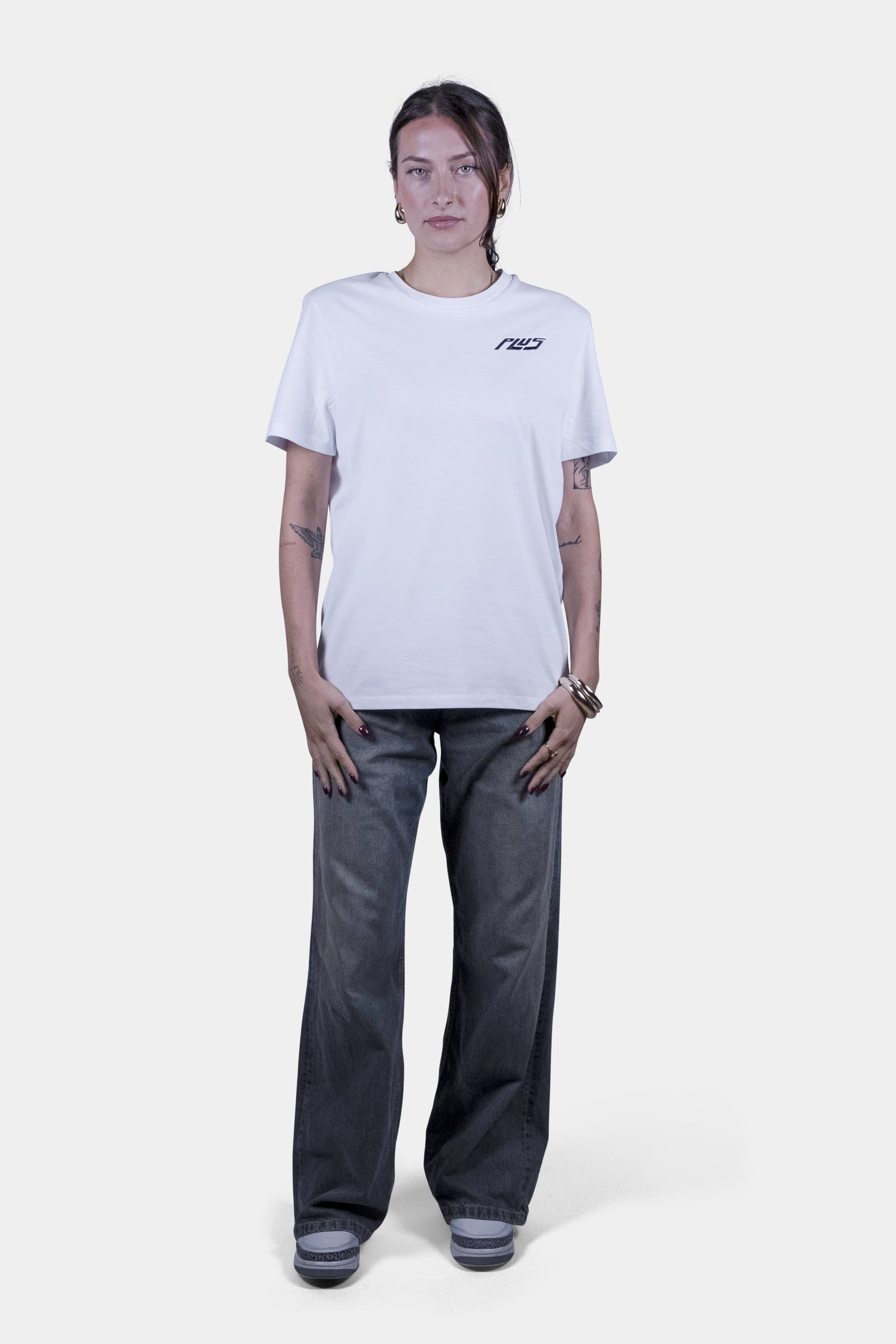 Unisex cotton t-shirt in white with a comfortable fit, featuring Who Else logo  on the back perfect for casual wear